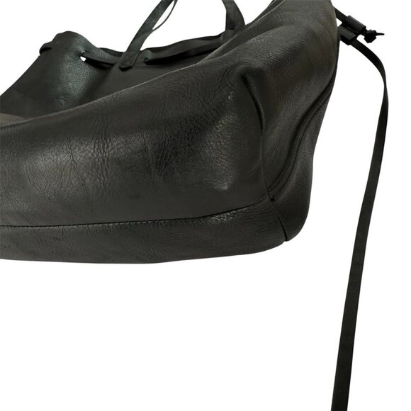 MADEWELL The Drawstring Transport Tote Saddle Bag Purse Black Leather Women's - Picture 6 of 16